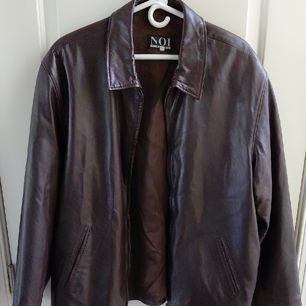 NOI Firenze Authentic Italian Dark Brown Mens Leather Jacket